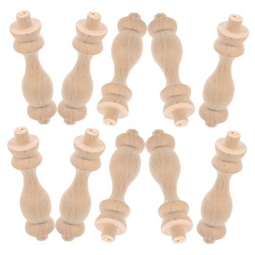 GLEAVI 10 Stück DIY Unlackierte Holzspindeln Dekorative Holzpfeiler für Treppenbau und Handwerk Ästhetisch für Möbel und Innendekoration GLEAVI 10 Stück DIY Unlackierte Holzspindeln Dekorative Holzpfeiler für Treppenbau und Handwerk Ästhetisch für Möbel und Innendekoration von GLEAVI