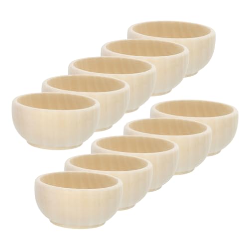 GLEAVI 10 Stück Diy Holzschalen Unbehandelt Mini Holzschalen für Bastelprojekte zum Malen und Dekorieren für Hochzeiten und Feste GLEAVI 10 Stück Diy Holzschalen Unbehandelt Mini Holzschalen für Bastelprojekte zum Malen und Dekorieren für Hochzeiten und Feste von GLEAVI