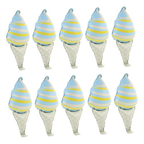 GLEAVI 10 Stück Eiscreme Ballons Niedliche Folienballons Eistüten Design für Geburtstagsfeiern Partys und Festliche Anlässe Luftballons zur Dekoration mit Helium GLEAVI 10 Stück Eiscreme Ballons Niedliche Folienballons Eistüten Design für Geburtstagsfeiern Partys und Festliche Anlässe Luftballons zur Dekoration mit Helium von GLEAVI