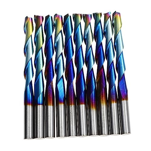 GLEAVI 10 Stück Kugelkopffräser Nasenfräser Nasenfräser Kugelkopffräser Kugelkopffräser Holzbearbeitungsfräser Rundkopffräser Spiralkante Wolframstahl von GLEAVI