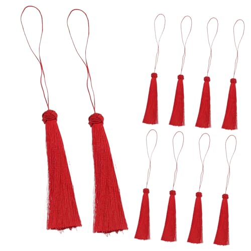 GLEAVI 10 Stück Teiliges Quasten Dekorative Hängende Tasseln Langlebig und Fein Gearbeitet für DIY Heimdekoration Vorhanganhänger Schmuck Kissen Weihnachts und Hochzeitsdeko von GLEAVI