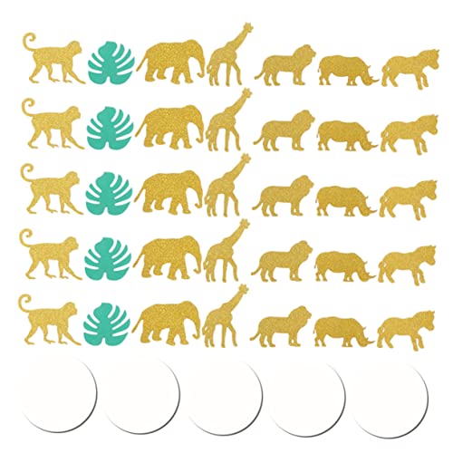 GLEAVI 100 Stück Hawaiian Jungle Monstera Tier Konfetti Deko Kreative Papierstreuungen für Geburtstagsfeiern Glänzende Partydekoration mit Tiermotiven und Disc GLEAVI 100 Stück Hawaiian Jungle Monstera Tier Konfetti Deko Kreative Papierstreuungen für Geburtstagsfeiern Glänzende Partydekoration mit Tiermotiven und Disc von GLEAVI
