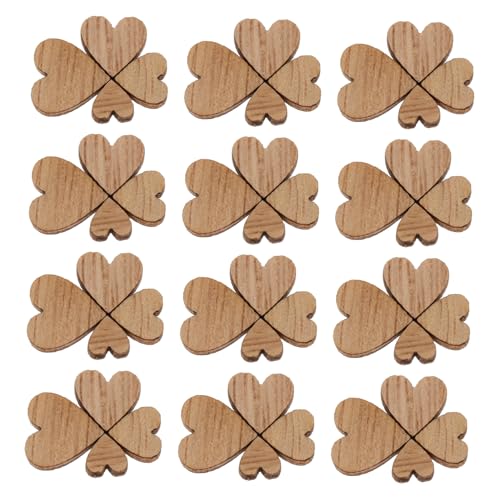 GLEAVI 100 Stück Herzförmiger Holzaufnäher Scheibe Hochzeit Valentinstag Selber Machen Formen Valentinstag Handwerk Heiraten Herz Handwerk Valentinsherz-handwerk Hölzern von GLEAVI