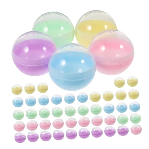 GLEAVI 100 Stück -Schale in Macaron-Farbe Plastikkapseln Leere Automatenkapseln Verkaufsautomat für Mini-Kapselspielzeug Kapselbonbonspender klare Kugel pp GLEAVI 100 Stück -Schale in Macaron-Farbe Plastikkapseln Leere Automatenkapseln Verkaufsautomat für Mini-Kapselspielzeug Kapselbonbonspender klare Kugel pp von GLEAVI