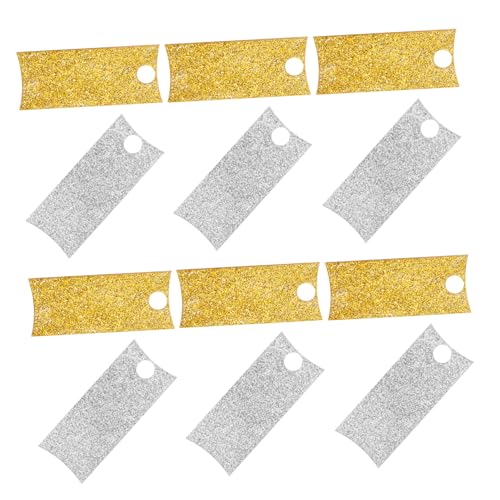 GLEAVI 12 Stück Flaschen Namensschild Blanko Diy Tumbler Dekoration Goldene und Silberne Platten für Flaschenverschluss Langlebig und Kratzfest von GLEAVI