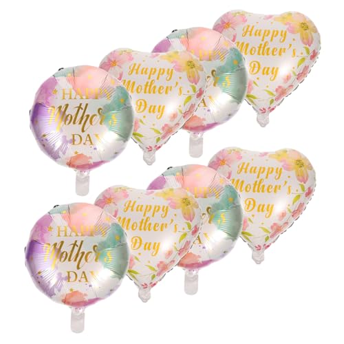GLEAVI 12 Stück Folienballons Mutter Herz Luftballons Mütter Herzballon herzförmiger Luftballon festlicher Ballon Partyballons Festival-Folienballon Aluminiumfolie von GLEAVI