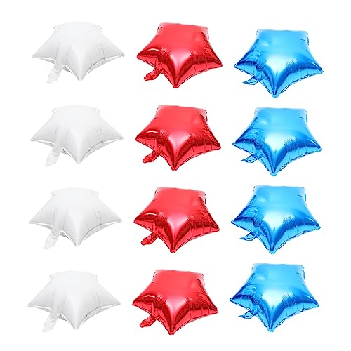 GLEAVI 12 Stück Patriotic Star Folienballons für Unabhängigkeitstag Sternform Wiederverwendbare Dekoration in Rot Blau und Weiß für Partys und Feiertage GLEAVI 12 Stück Patriotic Star Folienballons für Unabhängigkeitstag Sternform Wiederverwendbare Dekoration in Rot Blau und Weiß für Partys und Feiertage von GLEAVI