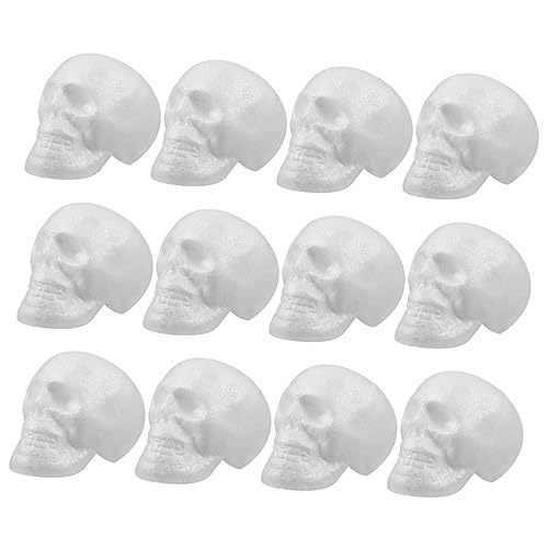 GLEAVI 12 Stück Teiliges Halloween Schaumkopf Skelett Hängeornament Gruselige Dekoration für Halloween Partys für Geisterfeste und Schaurige von GLEAVI