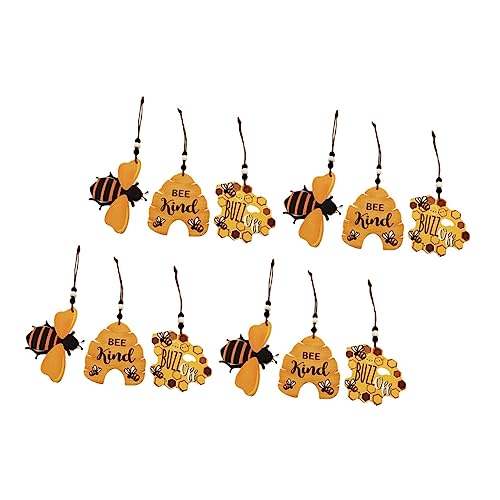 GLEAVI 12 Stück Teiliges Holz Bienenornamente für Kreative Festival Dekorationen Hängende Holzfiguren für Zuhause für DIY Projekte und Familienaktivitäten GLEAVI 12 Stück Teiliges Holz Bienenornamente für Kreative Festival Dekorationen Hängende Holzfiguren für Zuhause für DIY Projekte und Familienaktivitäten von GLEAVI
