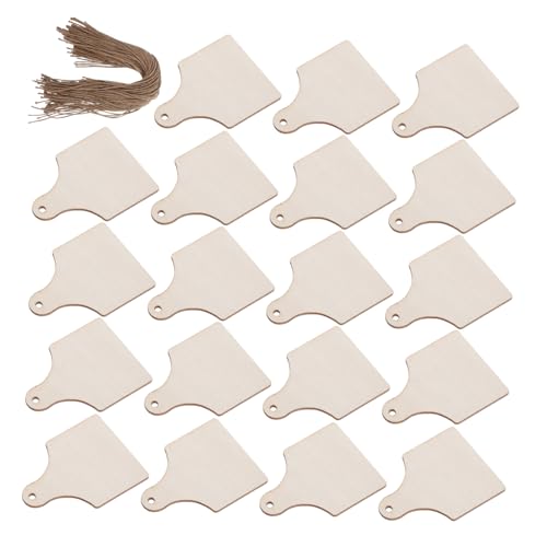 GLEAVI 120 Sätze Unbehandelte Rechteckige Holzschilder für DIY Basteln Rustikale Weihnachtsbaum Anhänger Natürliche Holzplatten mit Seil Vielseitige Holzanhänger für Kunstprojekte und GLEAVI 120 Sätze Unbehandelte Rechteckige Holzschilder für DIY Basteln Rustikale Weihnachtsbaum Anhänger Natürliche Holzplatten mit Seil Vielseitige Holzanhänger für Kunstprojekte und von GLEAVI