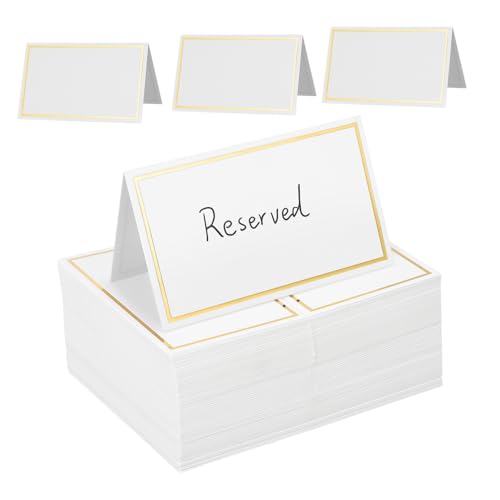 GLEAVI 120 Stück Tischkarte mit Heißprägung Namenskarten für Tischdekoration Platzkarte für die Hochzeit Hochzeitstischplatzkarten leere Sitzplatzkarten reservierte Tischkarten Papierstau GLEAVI 120 Stück Tischkarte mit Heißprägung Namenskarten für Tischdekoration Platzkarte für die Hochzeit Hochzeitstischplatzkarten leere Sitzplatzkarten reservierte Tischkarten Papierstau von GLEAVI