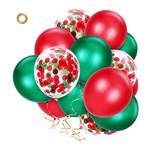 GLEAVI 12Stücke Weihnachtsballon Und Latexballons Mit Konfetti Für Festliche Dekorationen Zu Weihnachten Für Heimfest Und Partys GLEAVI 12Stücke Weihnachtsballon Und Latexballons Mit Konfetti Für Festliche Dekorationen Zu Weihnachten Für Heimfest Und Partys von GLEAVI