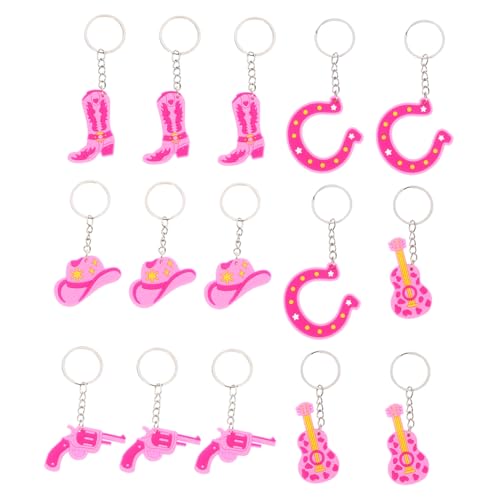 GLEAVI 15 Stück Teiliges Cowgirl Schlüsselanhänger Cartoon PVC Schlüsselketten für Taschen Dekoration und Partygeschenke für Geburtstage und Feiern GLEAVI 15 Stück Teiliges Cowgirl Schlüsselanhänger Cartoon PVC Schlüsselketten für Taschen Dekoration und Partygeschenke für Geburtstage und Feiern von GLEAVI