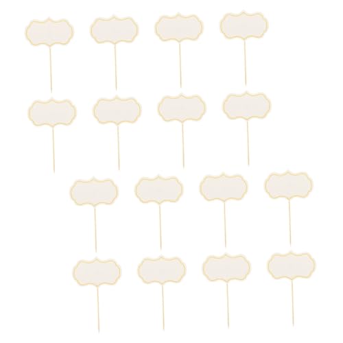 GLEAVI 16 Stück Preisschilder Für Lebensmittel Wurststäbchen Wurstzubehör Blanko Cupcake Schild Zahnstocher Flaggen Käsebrett Zubehör Käsemarker Kreidetafel Etiketten von GLEAVI
