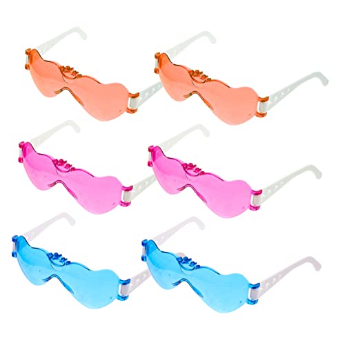 GLEAVI 16 Stück Sonnenbrille Für Trendy Lustig Retro Kleinkinder Blau Überdimensioniert Mädchen Led Party Gläser Foto -requisiten Kinderbrille Abs Zufällige Farbe von GLEAVI