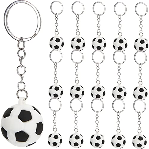 GLEAVI 16 Stück Teiliges Fußball Schlüsselanhänger Kreative Schlüsselketten für Sportliebhaber Tragbare Taschenanhänger für Fußball und Mitgebsel von GLEAVI