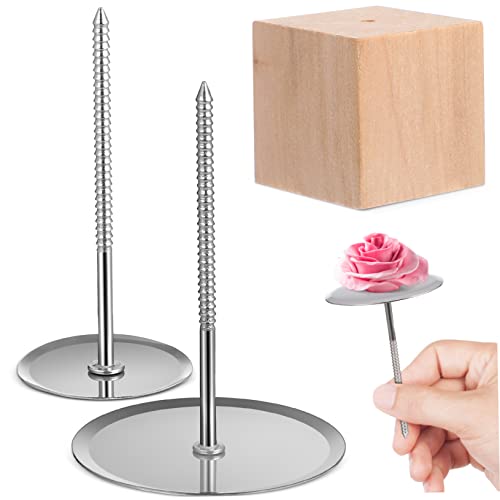 GLEAVI 1Satz Kuchen Dekorationswerkzeuge Teiliges mit Kuchenblumennägeln und Holzhalter für Kreative Tortendekoration für Blumenmuster von GLEAVI