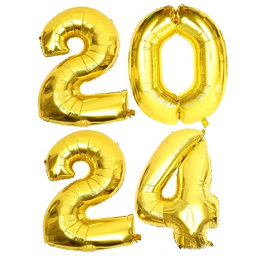 GLEAVI 1Satz Neujahrs Folienballon Ballons für Partydekoration Silvesterfeiern und Unvergessliche Erinnerungen Langlebig und Vielseitig Einsetzbar von GLEAVI