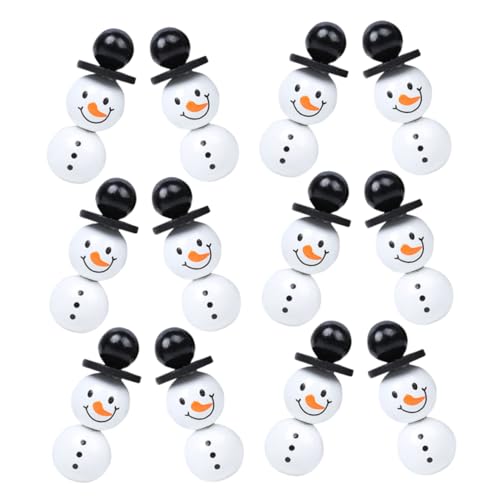 GLEAVI 1Satz Schneemann Perlen für DIY Armbänder Holzperlen Verschiedenen Weihnachtsdekorationen zum Basteln Schneemann und Bäuche für Kreative Projekte GLEAVI 1Satz Schneemann Perlen für DIY Armbänder Holzperlen Verschiedenen Weihnachtsdekorationen zum Basteln Schneemann und Bäuche für Kreative Projekte von GLEAVI
