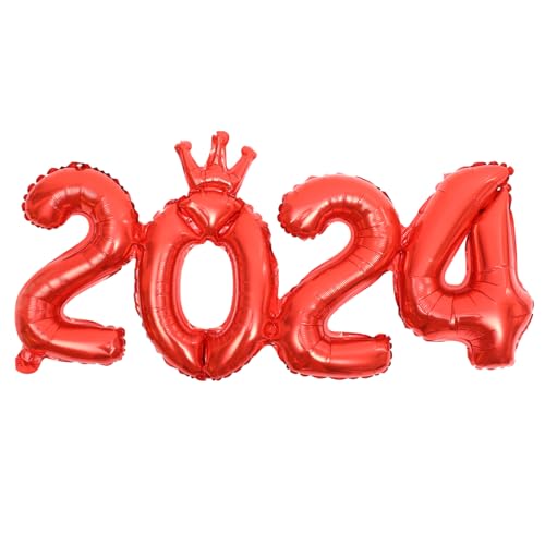 GLEAVI 1Satz Zahlenballon Aus Aluminiumfolie Riesiger Folienballon Für Neujahrsfeiern Langlebig Und Hintergrunddekoration Partygeschenke Und Foto Requisiten von GLEAVI
