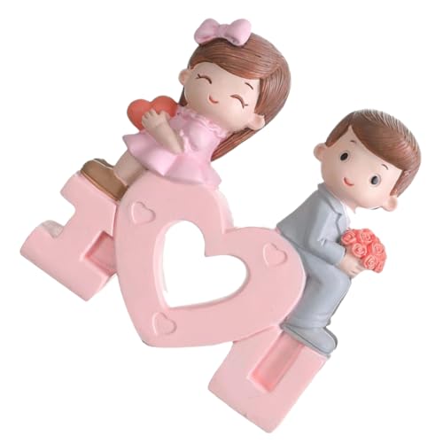 GLEAVI 1Stück Cartoon Puppe Ornament aus Harz Kuchen Figur für Hochzeitsfeiern Babypartys und Romantische Anlässe und Sicher von GLEAVI