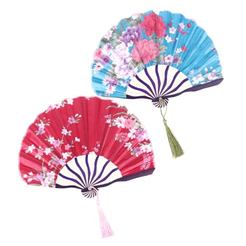 GLEAVI 2 STÜCK Faltbare Damen Handfächer Chinesischer Stil Kleine Fächer mit Blau Weißem Griff Dekorativer Faltfächer als und Raumdekoration GLEAVI 2 STÜCK Faltbare Damen Handfächer Chinesischer Stil Kleine Fächer mit Blau Weißem Griff Dekorativer Faltfächer als und Raumdekoration von GLEAVI