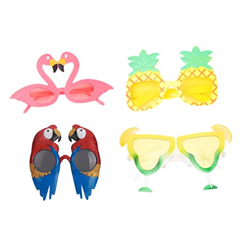 GLEAVI 2 Sätze Party-requisiten Tropische Partybrille Party- Gläser Geformt Trendige Gastgeschenke Hochzeit Hochzeitsgeschenk Lustige Brille Plastik 4 Stück * 2 von GLEAVI