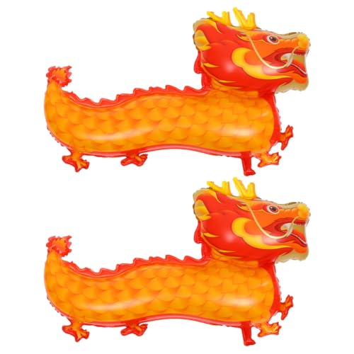 GLEAVI 2 Stück Drachenballons für Frühlingsfest Lebendige Dekoration für Jahr Des Drachen für Partys und Feiern Orange Drachenmotiv Luftballons für Festliche Anlässe GLEAVI 2 Stück Drachenballons für Frühlingsfest Lebendige Dekoration für Jahr Des Drachen für Partys und Feiern Orange Drachenmotiv Luftballons für Festliche Anlässe von GLEAVI