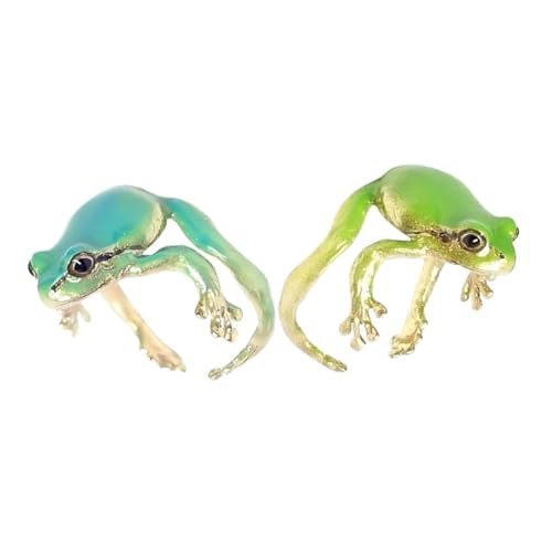 GLEAVI 2 Stück Froschringe Lustiger Schmuck Damen Baum Süße Ringe Party Lustiger Tierring Offener Lustiger Ring Ornament Zarter Frosch Gartendekor Für Draußen GLEAVI 2 Stück Froschringe Lustiger Schmuck Damen Baum Süße Ringe Party Lustiger Tierring Offener Lustiger Ring Ornament Zarter Frosch Gartendekor Für Draußen von GLEAVI