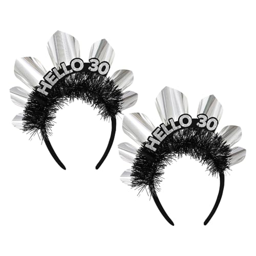 GLEAVI 2 Stück Happy Birthday Haarreifen für Frauen und Mädchen Leichte Bequeme Prinzessin Diadem-haarschmuck Stilvolle Geburtstags-party-accessoires für Unvergessliche Fotos von GLEAVI