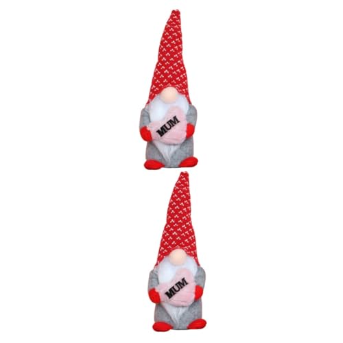 GLEAVI 2 Stück Liebe Puppe Zwerg Puppe Muttertagsdeko Muttertag Dekorationen GNOME -Puppe Dekorative Wichtelpuppen Muttertagsgeschenk Puppe Polyester von GLEAVI