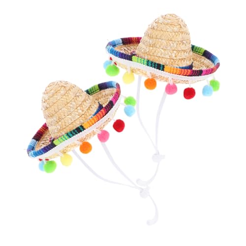 GLEAVI 2 Stück Mexikanischer Kleiner Strohhut Leichter Partyhut mit Kinnband Dekorativer Sombrero für Karneval Mexikanische Geburtstagsfeier und Kostümparty Sicher und Vielseitig GLEAVI 2 Stück Mexikanischer Kleiner Strohhut Leichter Partyhut mit Kinnband Dekorativer Sombrero für Karneval Mexikanische Geburtstagsfeier und Kostümparty Sicher und Vielseitig von GLEAVI