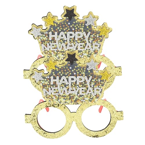 GLEAVI 2 Stück Neujahrs Partybrillen Design Dekorative Fotorequisiten Festliche Accessoires für Silvesterfeier und Familienparty GLEAVI 2 Stück Neujahrs Partybrillen Design Dekorative Fotorequisiten Festliche Accessoires für Silvesterfeier und Familienparty von GLEAVI