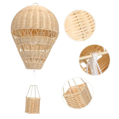GLEAVI 2 Stück Rattan Heißluftballon Wanddeko Handgefertigt Geflochtene Kinderzimmerdekoration Korb Hängende Ornamente Für Mädchen Junge Wohnzimmer Schlafzimmer GLEAVI 2 Stück Rattan Heißluftballon Wanddeko Handgefertigt Geflochtene Kinderzimmerdekoration Korb Hängende Ornamente Für Mädchen Junge Wohnzimmer Schlafzimmer von GLEAVI