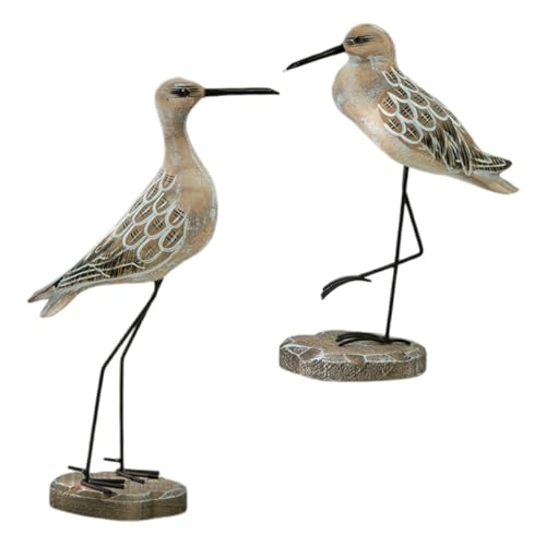 GLEAVI 2 Stück Teiliges Vintage Holzfigur Küstenvogel mit Langen Beinen Nautische Vogelstatue Wetterfeste Farben Natürliche Holzoptik Dekorative Küstenornamente für Wohnzimmer und Büro GLEAVI 2 Stück Teiliges Vintage Holzfigur Küstenvogel mit Langen Beinen Nautische Vogelstatue Wetterfeste Farben Natürliche Holzoptik Dekorative Küstenornamente für Wohnzimmer und Büro von GLEAVI