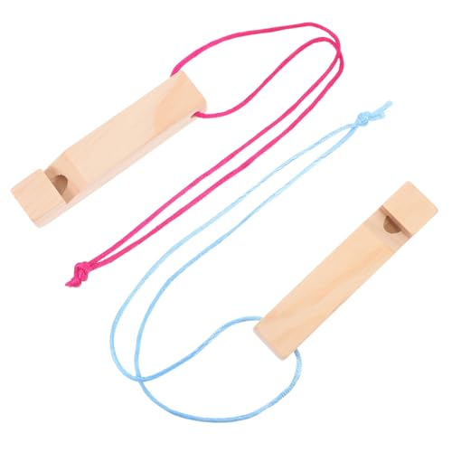 GLEAVI 2-teiliges Mini-holzpfeifenset Für Kinder – DIY-bemalbares Musikspielzeugset Mit Umhängeband – Für Partys, Outdoor-spaß Und Musikunterricht von GLEAVI