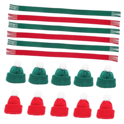 GLEAVI 20stücke Mini-strickmütze Und Weihnachtsschal Set Schneemannpuppe Mützen Mini-weihnachtsmützen Zum Basteln Weinflaschenaufsatz Ornament Weihnachtsmannmützen Zum Dekorieren GLEAVI 20stücke Mini-strickmütze Und Weihnachtsschal Set Schneemannpuppe Mützen Mini-weihnachtsmützen Zum Basteln Weinflaschenaufsatz Ornament Weihnachtsmannmützen Zum Dekorieren von GLEAVI