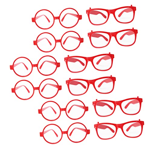 GLEAVI 20 Stück Teiliges Partybrillen DIY Eyeglasses Frames und Eckige Kunststoffbrillenrahmen Leichte Foto Requisiten für Karneval Kostümparty Fasching und Rollenspiele von GLEAVI