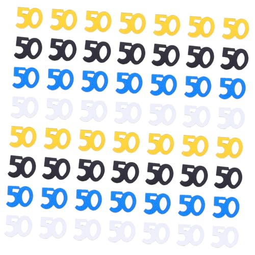 GLEAVI 200 Stück Konfetti Für Die 50. Geburtstagsparty: Traumhaftes Tisch-konfetti- – Party-mittelpunkt Für Geburtstagsdekorationen Im Innen- Und Außenbereich von GLEAVI
