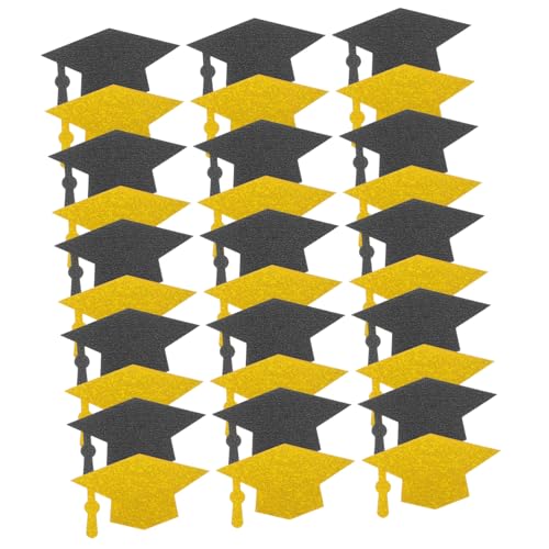 GLEAVI 200 Stücke Arzt Hut Dekoration Graduation Tisch Mittelstücke Kappe Girlande Bachelorette Hochzeit Graduation Dekorationen Konfetti Tabletop Decor Grad von GLEAVI