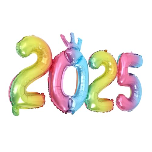 GLEAVI 2025 Ballon Aus Aluminiumfolie Frohes Neues Jahr Dekorationen Frohes Neues Jahr Ballons Neujahrsdekorationen Geburtstag Luftballons Frohes Neujahrsballons von GLEAVI