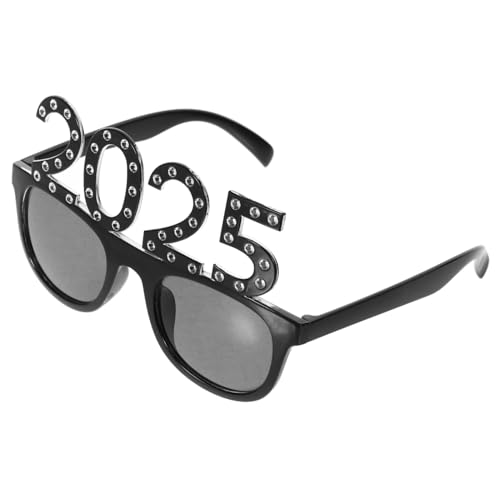 GLEAVI 2025 Bohrer-plattierende Quadratgläser Trendy Partybrille Auge Abschlussfeier Brille Randlos Cool Farben Neujahrsparty Schauspiel Rahmen Kreisbrille Blau Black Stk von GLEAVI
