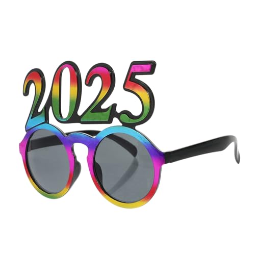 GLEAVI 2025 digitale Brille LED lustige Tanzbrille Grad Partybrille Party-Brillengestell geformt Damen gläser Kostümzubehör für das neue Jahr Zahlenbrille Partyzubehör Stk von GLEAVI