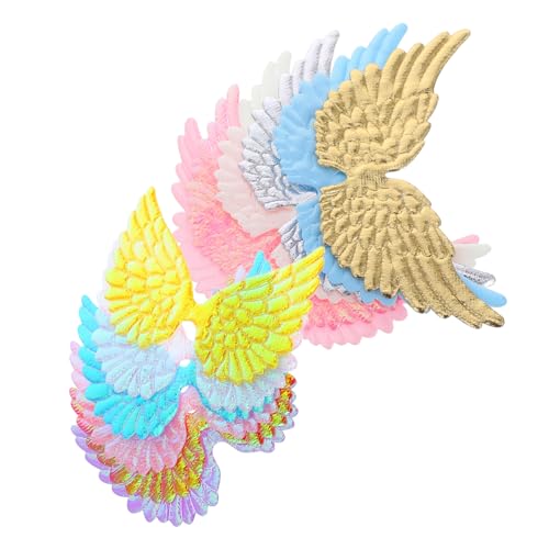 GLEAVI 24 Stück Mini Engelsflügel Patches für DIY Kostüme Rucksack Dekoration und Party Ornamente Verschiedenen Weichem Leicht Anzubringen und Vielseitig Einsetzbar von GLEAVI