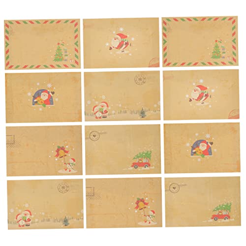 GLEAVI 24 Stück Teiliges Weihnachtsumschläge aus Kraftpapier Vintage Einladungskarten Umschläge Briefumschläge für Einladungen Geburtstage Hochzeiten Praktische Dekoration GLEAVI 24 Stück Teiliges Weihnachtsumschläge aus Kraftpapier Vintage Einladungskarten Umschläge Briefumschläge für Einladungen Geburtstage Hochzeiten Praktische Dekoration von GLEAVI