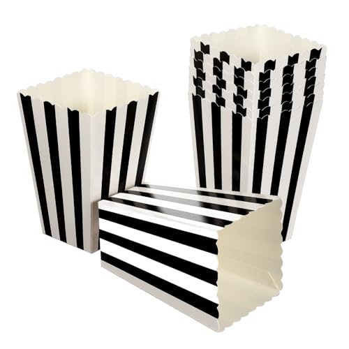 GLEAVI 24Stücke Popcornboxen Halter Schwarze Papiertüten für Snacks Kino Partys Hochzeiten DIY Etiketten Vielseitige Verwendung GLEAVI 24Stücke Popcornboxen Halter Schwarze Papiertüten für Snacks Kino Partys Hochzeiten DIY Etiketten Vielseitige Verwendung von GLEAVI