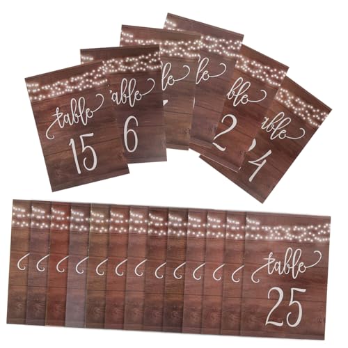 GLEAVI 25 Stück Teiliges Tischkartenhalter aus Holz für Hochzeiten und Partys Wiederverwendbare Tischnummern Tischdekoration für Empfang und Veranstaltungen GLEAVI 25 Stück Teiliges Tischkartenhalter aus Holz für Hochzeiten und Partys Wiederverwendbare Tischnummern Tischdekoration für Empfang und Veranstaltungen von GLEAVI
