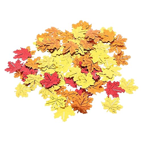 GLEAVI 2Satz Ahornblatt Konfetti Thanksgiving Dekoration Glitzer Pailletten Für Party Design Für Hochzeiten Und Feiern Pro Farbenfrohe Tischdekoration von GLEAVI
