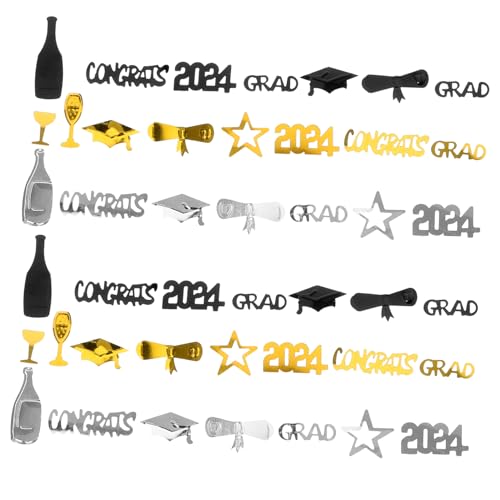 GLEAVI 2Taschen Tüten Abschluss Konfetti Dekoratives Tischkonfetti für Abschlussfeier Vielseitige für Einladungen und Bastelprojekte für Graduation Party von GLEAVI