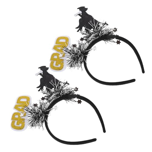 GLEAVI 2pcs Abschlusskostüm Stirnband Abschluss -saison Kopfbedeckungs -abschluss Cap Hair Band Graduation Party Dress Up Accessoire Party Gunst von GLEAVI
